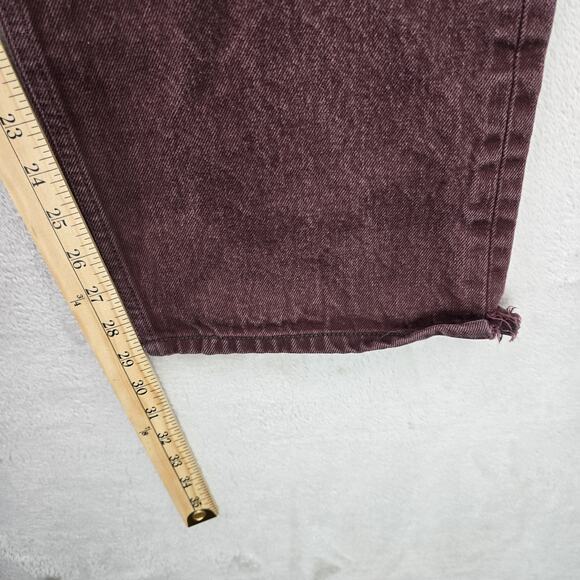 Levis 501xx Jeans Mens 42x32 (Actual 40x29) Maroon Denim Straight Leg Grunge - Picture 12 of 15